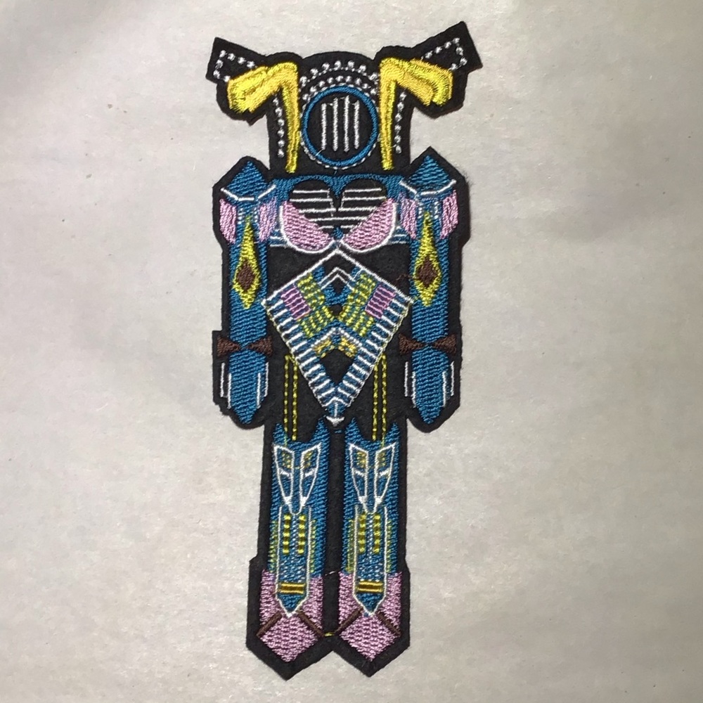 6.75” TRIBAL FEMALE ROBOT iron on patch - Picture 2 of 3